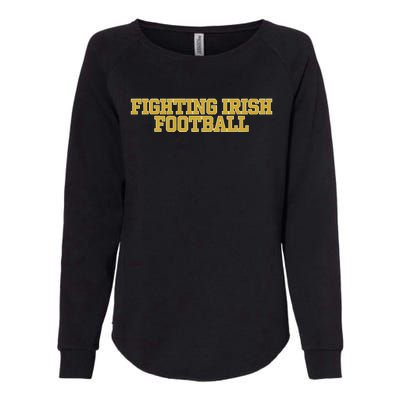 Fighting Irish Football Womens California Wash Sweatshirt