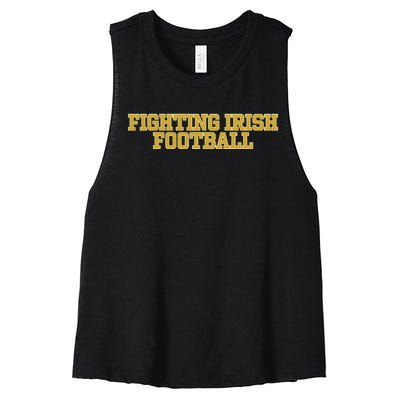 Fighting Irish Football Women's Racerback Cropped Tank