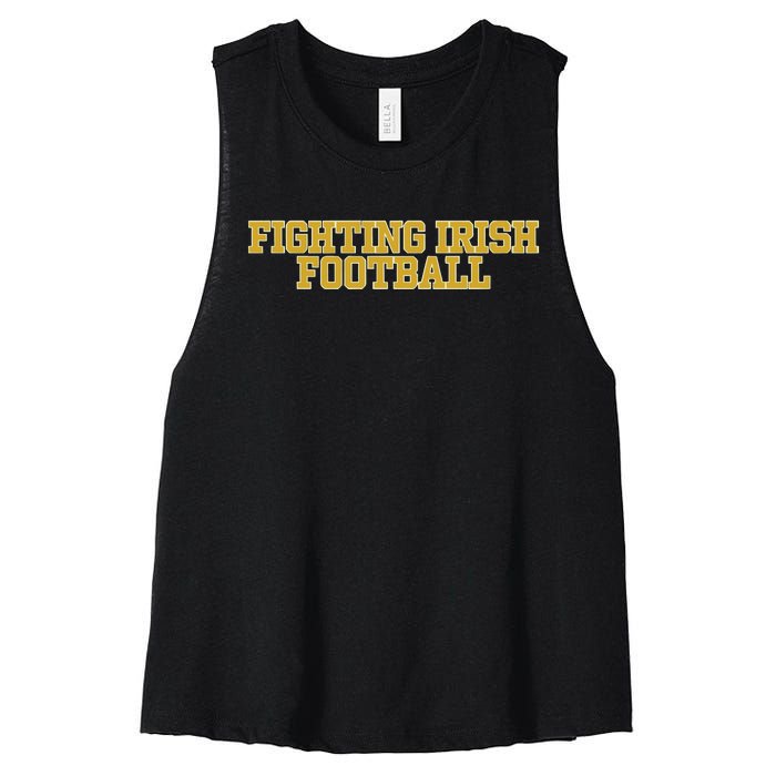 Fighting Irish Football Women's Racerback Cropped Tank