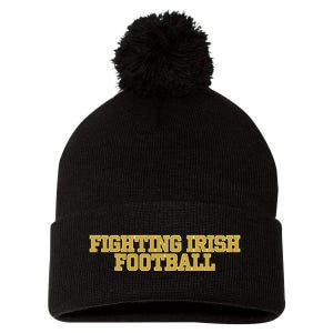 Fighting Irish Football Pom Pom 12in Knit Beanie