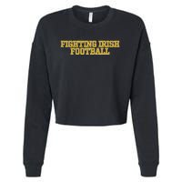 Fighting Irish Football Cropped Pullover Crew