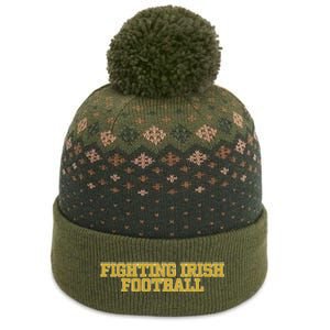 Fighting Irish Football The Baniff Cuffed Pom Beanie