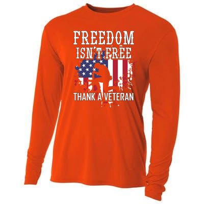 Freedom IsnT Free Thank A Veteran Military Support Gift Cooling Performance Long Sleeve Crew