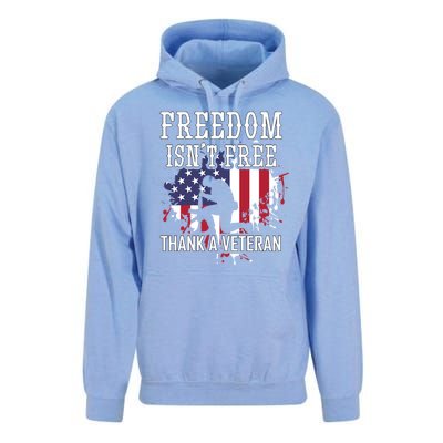 Freedom IsnT Free Thank A Veteran Military Support Gift Unisex Surf Hoodie