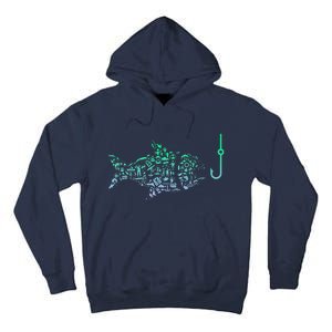 Fishing Icon For Fisherman Fish Hook Fishing Tall Hoodie