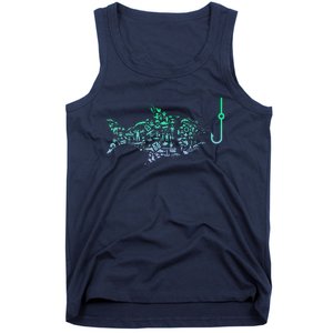 Fishing Icon For Fisherman Fish Hook Fishing Tank Top