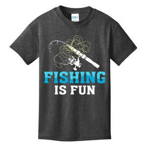 Fishing Is Fun BirdS Nest Kids T-Shirt