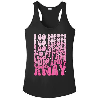 Funny I Go Meow Singing Cat Meme Cats Lovers Ladies PosiCharge Competitor Racerback Tank