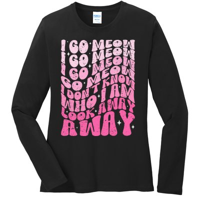 Funny I Go Meow Singing Cat Meme Cats Lovers Ladies Long Sleeve Shirt