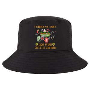 Funny I Garden So I Dont Choke People Gardening Cool Comfort Performance Bucket Hat