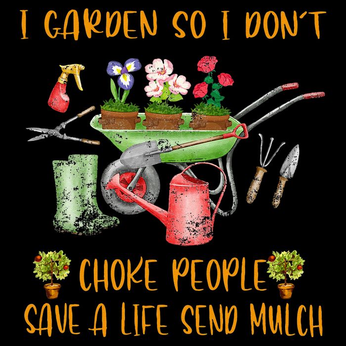 Funny I Garden So I Dont Choke People Gardening Cooling Performance Long Sleeve Crew