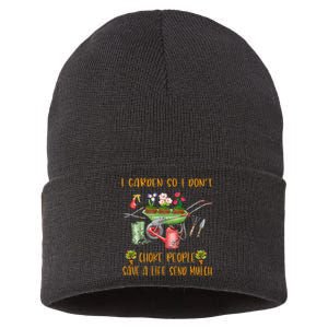 Funny I Garden So I Dont Choke People Gardening Sustainable Knit Beanie