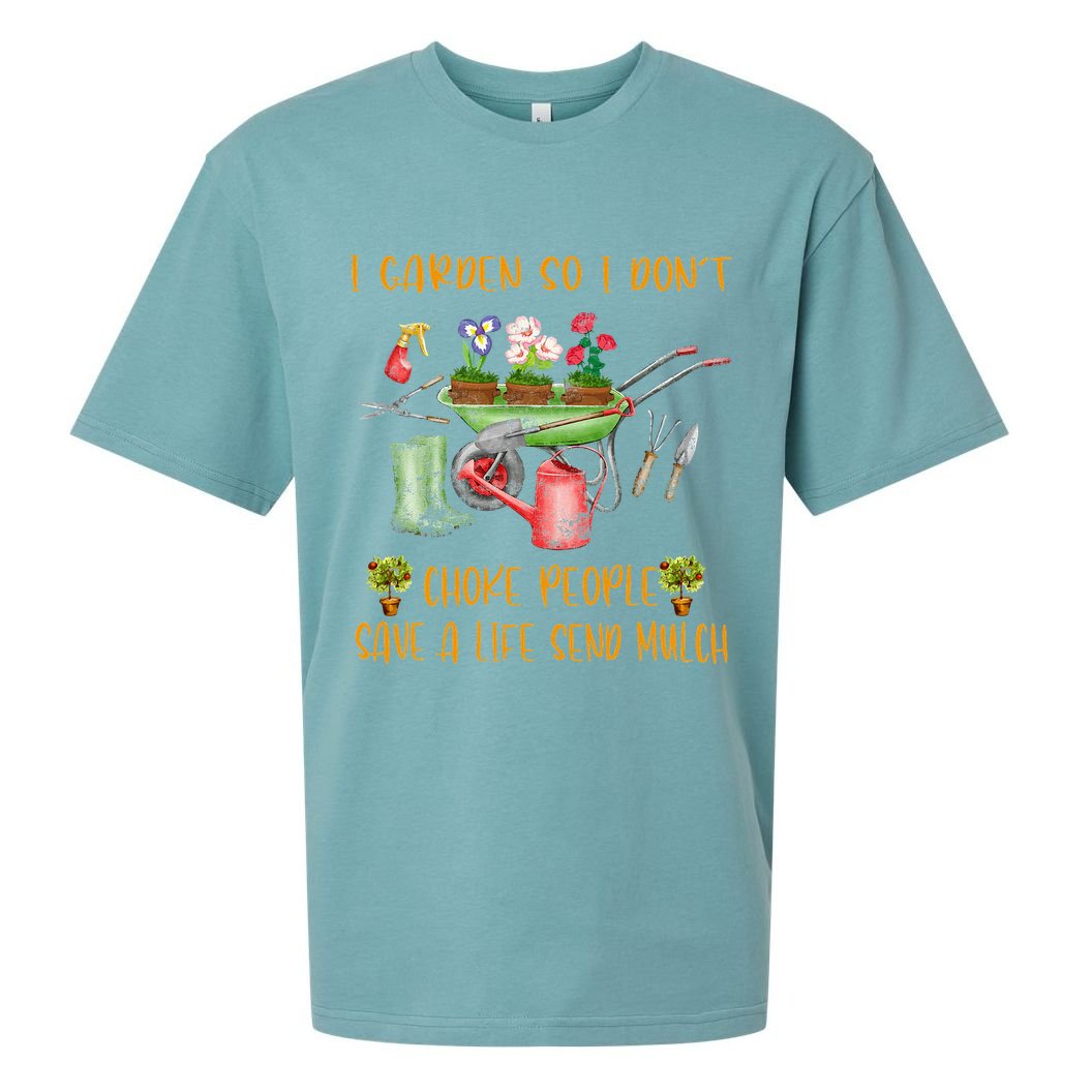 Funny I Garden So I Dont Choke People Gardening Sueded Cloud Jersey T-Shirt