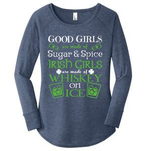 Funny Irish Girls Are Whiskey On Ice St. Patrick's Day Gift Women's Perfect Tri Tunic Long Sleeve Shirt