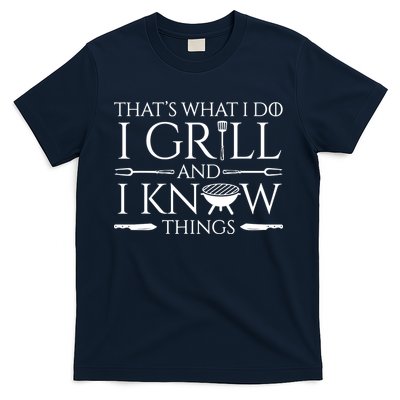 Fun I Grill And Know Things Meat Lover Barbecue T-Shirt