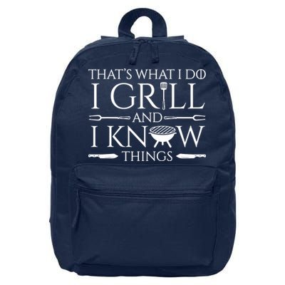 Fun I Grill And Know Things Meat Lover Barbecue 16 in Basic Backpack