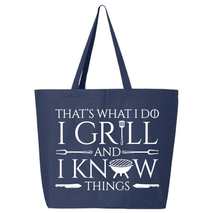 Fun I Grill And Know Things Meat Lover Barbecue 25L Jumbo Tote