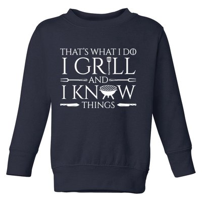 Fun I Grill And Know Things Meat Lover Barbecue Toddler Sweatshirt