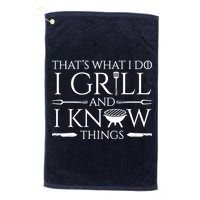 Fun I Grill And Know Things Meat Lover Barbecue Golf Towel