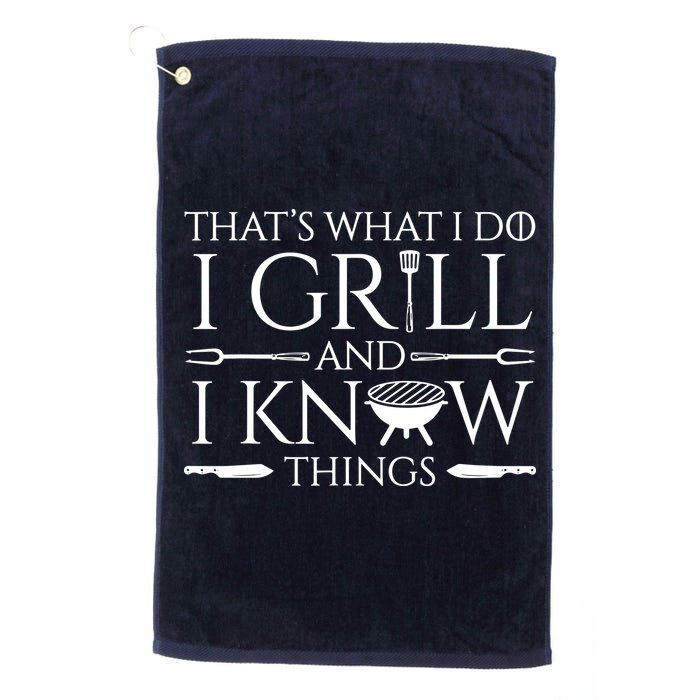 Fun I Grill And Know Things Meat Lover Barbecue Golf Towel