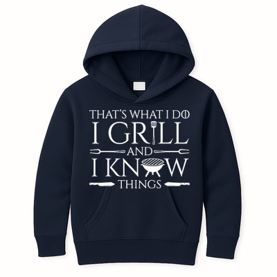 Fun I Grill And Know Things Meat Lover Barbecue Kids Hoodie