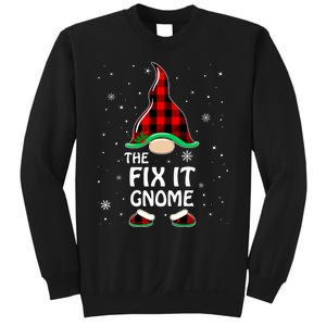 Fix It Gnome Buffalo Plaid Matching Family Christmas Sweatshirt