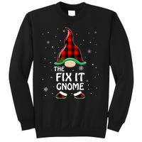 Fix It Gnome Buffalo Plaid Matching Family Christmas Sweatshirt