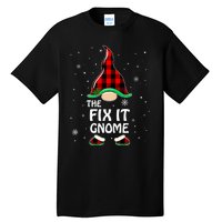 Fix It Gnome Buffalo Plaid Matching Family Christmas Tall T-Shirt