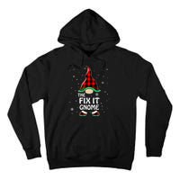 Fix It Gnome Buffalo Plaid Matching Family Christmas Tall Hoodie