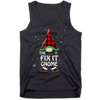 Fix It Gnome Buffalo Plaid Matching Family Christmas Tank Top