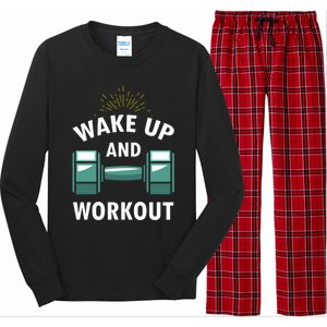 Fitness Inspiration Gift Motivational Wake Up And Workout Great Gift Long Sleeve Pajama Set