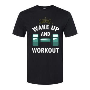 Fitness Inspiration Gift Motivational Wake Up And Workout Great Gift Softstyle CVC T-Shirt