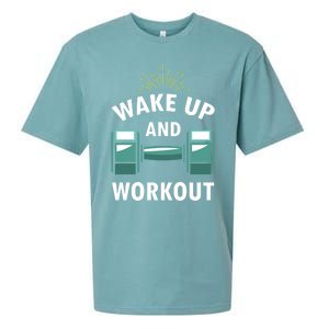 Fitness Inspiration Gift Motivational Wake Up And Workout Great Gift Sueded Cloud Jersey T-Shirt