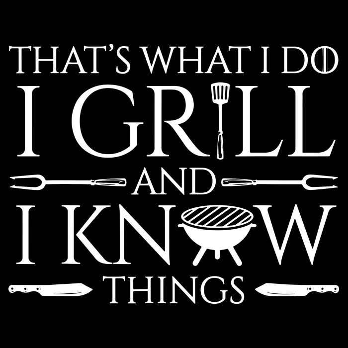 Fun I Grill And Know Things Meat Lover Barbecue Dad Gift Button