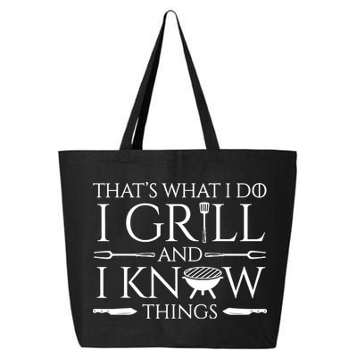 Fun I Grill And Know Things Meat Lover Barbecue Dad Gift 25L Jumbo Tote
