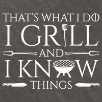 Fun I Grill And Know Things Meat Lover Barbecue Dad Gift Cotton Canvas Backpack