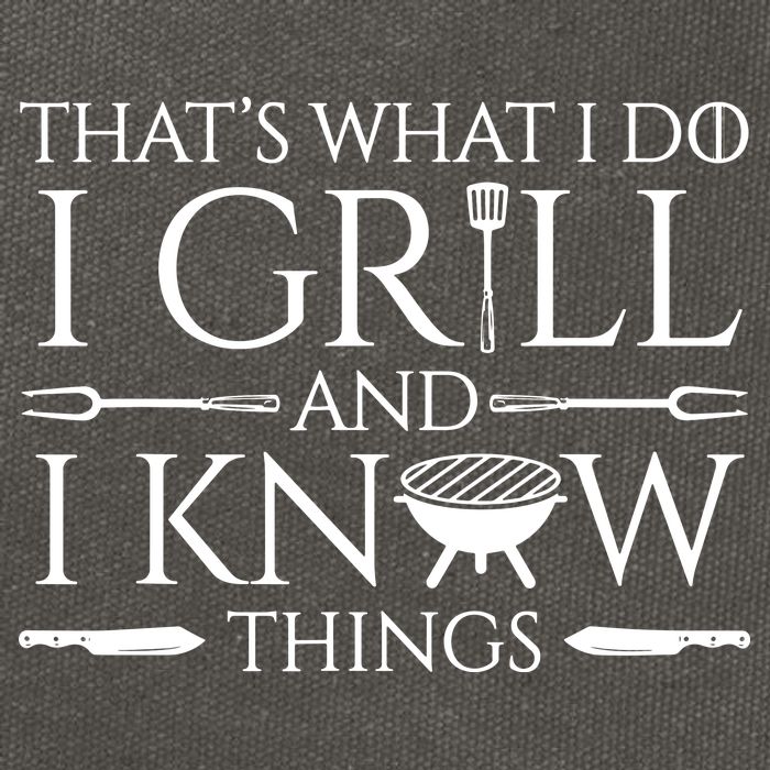 Fun I Grill And Know Things Meat Lover Barbecue Dad Gift Cotton Canvas Backpack