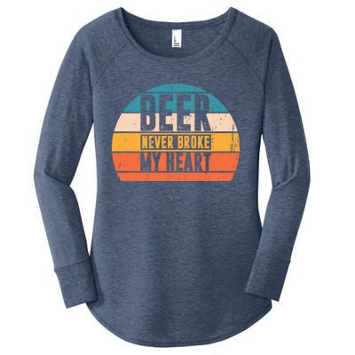 Funny Ing Great Gift Beer Never Broke My Heart Gift Women's Perfect Tri Tunic Long Sleeve Shirt