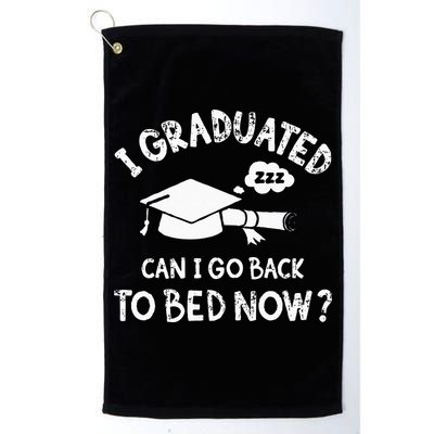 Funny I Graduated Can I Go Back To Bed Now For Graduation Golf Towel