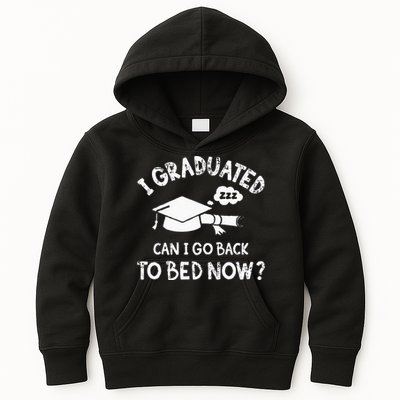 Funny I Graduated Can I Go Back To Bed Now For Graduation Kids Hoodie