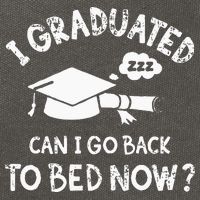Funny I Graduated Can I Go Back To Bed Now For Graduation Cotton Canvas Backpack