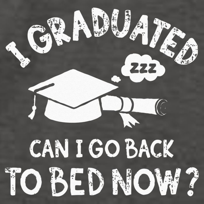 Funny I Graduated Can I Go Back To Bed Now For Graduation Vector Backpack
