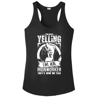 Funny Ironworker Gift For A Yelling Ironworker Gift Ladies PosiCharge Competitor Racerback Tank