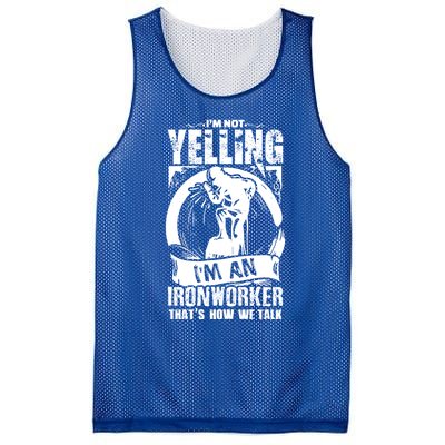 Funny Ironworker Gift For A Yelling Ironworker Gift Mesh Reversible Basketball Jersey Tank