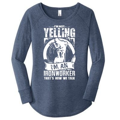 Funny Ironworker Gift For A Yelling Ironworker Gift Women's Perfect Tri Tunic Long Sleeve Shirt