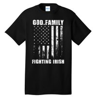 Fighting Irish God. Family. Vintage Usa Flag Tall T-Shirt