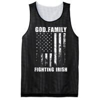 Fighting Irish God. Family. Vintage Usa Flag Mesh Reversible Basketball Jersey Tank