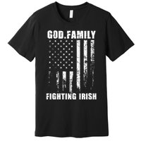 Fighting Irish God. Family. Vintage Usa Flag Premium T-Shirt