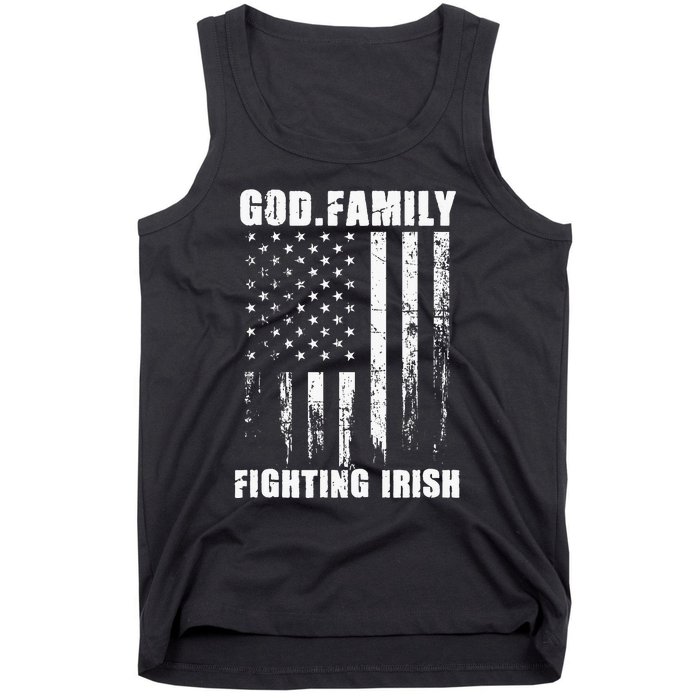 Fighting Irish God. Family. Vintage Usa Flag Tank Top