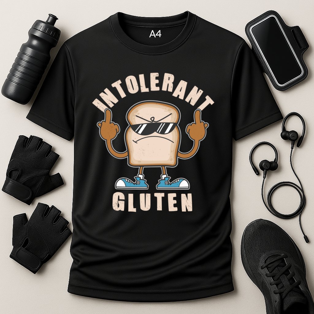 Funny Intolerant Gluten  Cooling Performance Crew T-Shirt